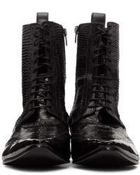 Haider Ackermann Black Brogue Boots