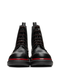 Alexander McQueen Black Hybrid Brogue Boots