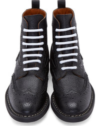 Givenchy Black Leather Brogued Boots