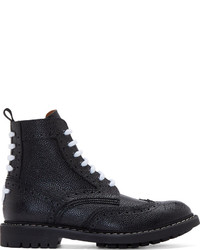 Givenchy Black Leather Brogued Boots