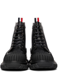 Thom Browne Black Longwing Duck Lace Up Boots