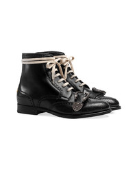 Gucci Black Queercore Leather Brogue Boot