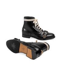 Gucci Black Queercore Leather Brogue Boot