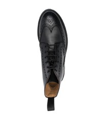 Henderson Baracco Brogue Detail Leather Boots