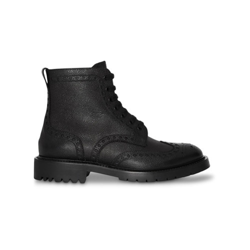 Myrde Rodeo kandidatgrad Burberry Brogue Detail Y Leather Boots, $539 | farfetch.com | Lookastic
