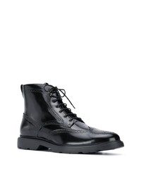 Hogan Brogue Leather Ankle Boots