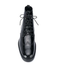 Hogan Brogue Leather Ankle Boots