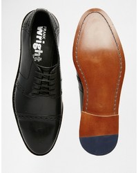 Frank Wright Brogues In Black Leather