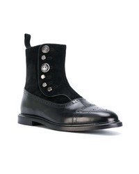 Dolce & Gabbana Buttoned Brogue Detail Boots