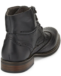 Joe's Jeans Chris Leather Wing Tip Boot Black