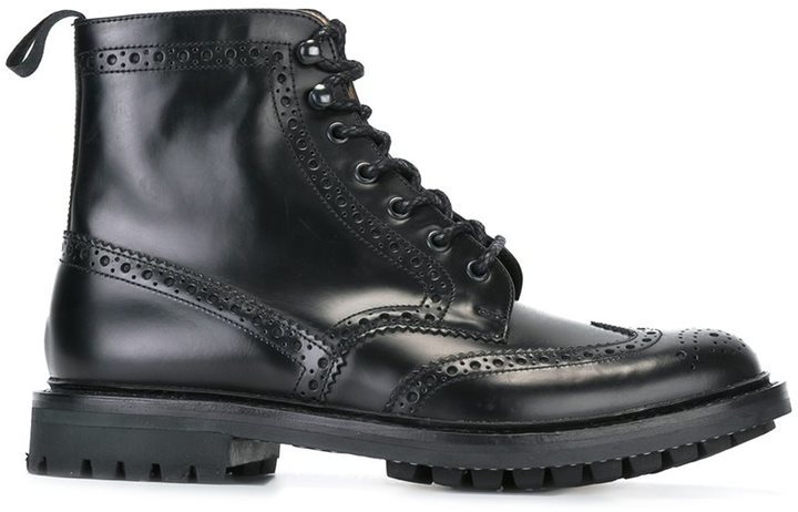 brogue lace up boots