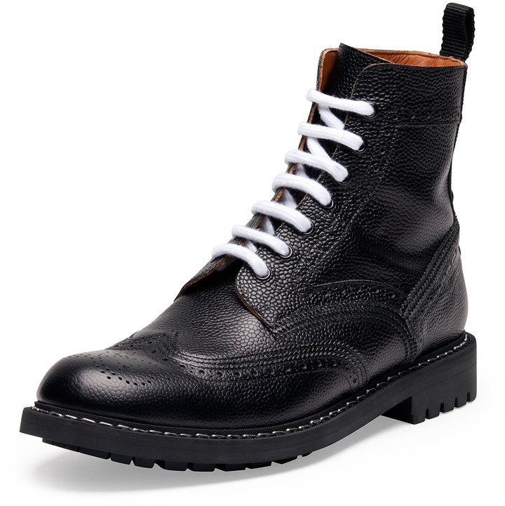 Givenchy Commando Leather Runway Boot, $1,495 | Neiman Marcus | Lookastic