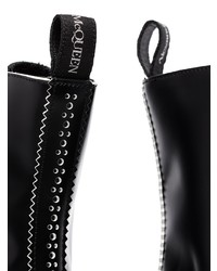 Alexander McQueen Contrast Perforation Ankle Boots
