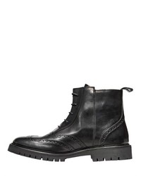 Diesel Black Gold Smooth Leather Brogue Boots