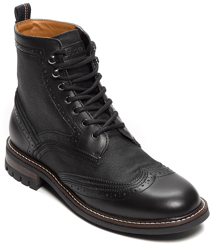 Tommy Sale Brogue Combat Boot, $160 | Tommy Hilfiger | Lookastic