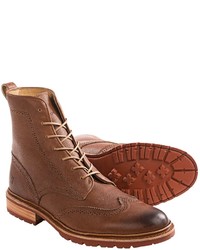 Frye James Lug Wingtip Leather Boots