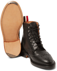Thom Browne Leather Wingtip Brogue Boots