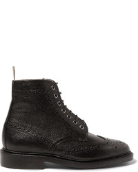 Thom Browne Leather Wingtip Brogue Boots