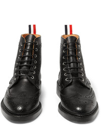 Thom Browne Pebbled Leather Brogue Boots