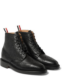 Thom Browne Pebbled Leather Brogue Boots