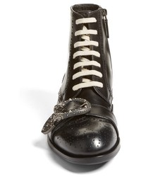 Gucci Queercore Buckle Strap Wingtip Boot