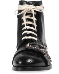 Gucci Queercore Lace Up Brogue Boot Wbuckle