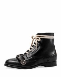 Gucci Queercore Lace Up Brogue Boot Wbuckle