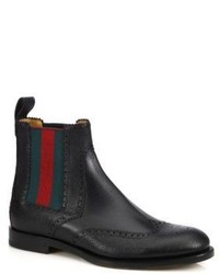 Gucci Strand Wingtip Leather Boots