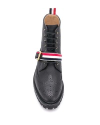 Thom Browne Stripe Wing Tip Boots