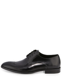 Kenneth Cole Big Ticket Perforated Leather Oxford Black