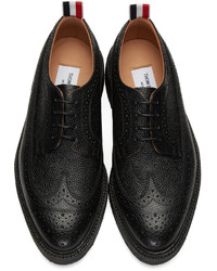 Thom Browne Black Classic Longwing Crepe Sole Brogues