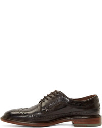 Paul Smith Black Dip Dyed Leather Carver Longwing Brogues