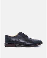 Asos Brand Brogue Shoes In Leather