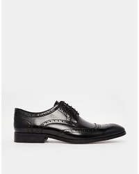 Asos Brand Brogue Shoes In Leather