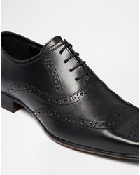 Asos Brand Oxford Brogue Shoes In Leather