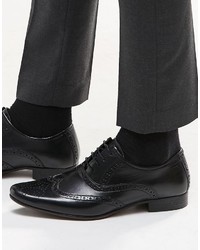 Asos Brand Oxford Brogue Shoes In Leather