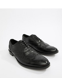 ASOS DESIGN Brogue Shoes In Black Leather