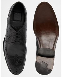Asos Brogue Shoes In Leather
