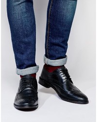 Asos Brogue Shoes In Leather