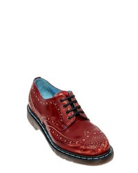 Philippe Model Brogued Leather Derby Lace Up Shoes