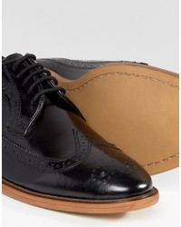 Dune Brogues In Black Leather