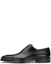 Neiman Marcus Cap Toe Leather Oxford Shoe Black