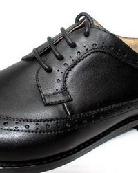 ChicNova Vintage Black Leather Cut Out Brogues