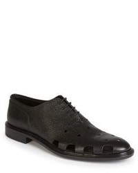 Givenchy Derby Perforated Grained Leather Dress Shoe