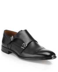 Bally Double Monk Strap Leather Shoes