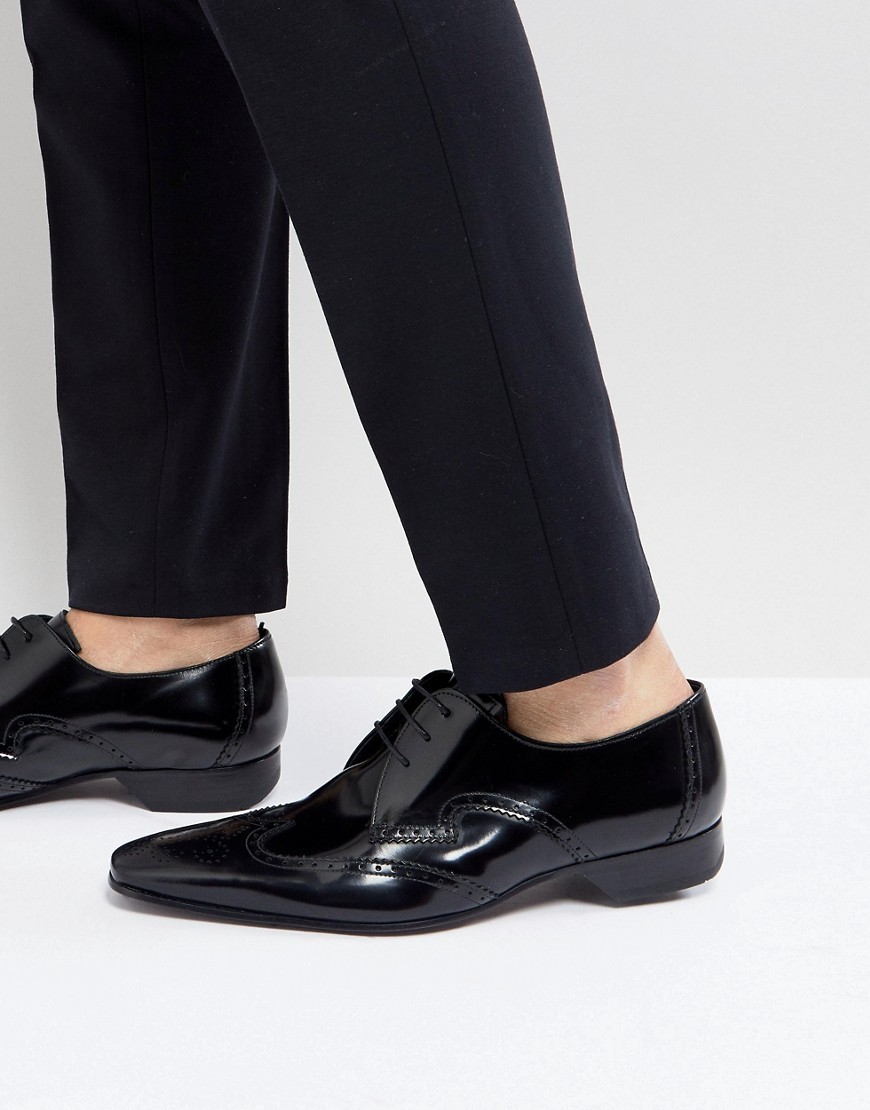 Jeffery West Escobar Brogue Shoes In Black, $45 | Asos | Lookastic