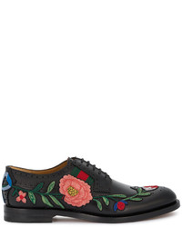 Gucci Floral Embroidered Brogues