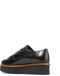 Tod's Fringed Leather Brogues Black