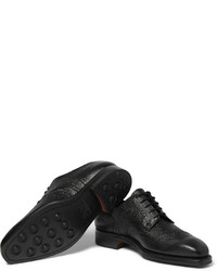 George Cleverley Henry Textured Leather Wingtip Brogues