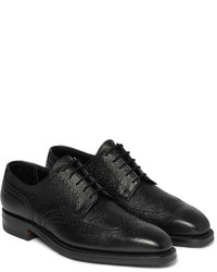 George Cleverley Henry Textured Leather Wingtip Brogues
